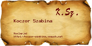 Koczor Szabina névjegykártya