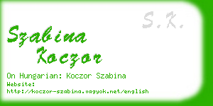 szabina koczor business card